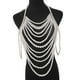 thumbnail image 5 of Cadena De Cuerpo En Capas Collar De Borlas Encantos Popular Para Lady Girls White, 5 of 5