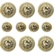 thumbnail image 1 of 30 botones de metal antiguo dorado vintage para blazer, con cabeza de león, para trajes, chaqueta deportiva, uniforme, 2 tamaños, 1 of 7