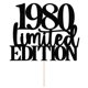 thumbnail image 1 of Adorno para pastel Yetxel 1980 negro con brillo – Edición limitada, 1 of 8