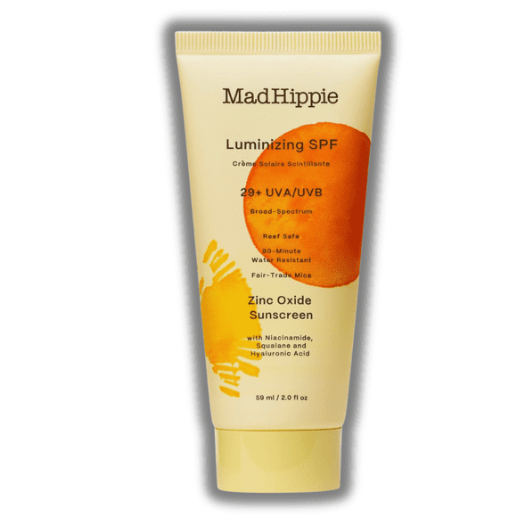 Protector solar Mad Hippie, mineral facial iluminador, SPF 29+, 60 ml