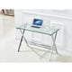 thumbnail image 2 of Glass Computer Desk, Transparent Tempered Glass Laptop Table with Rounded Edges Desks, Sofa Table, 2 of 3