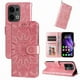 thumbnail image 2 of Funda tipo cartera FOXDOCK para OPPO Reno 14F 5G , diseño girasol en relieve, cuero PU, cierre magnético, soporte y tarjetero, 2 of 5