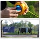 thumbnail image 2 of Correa de almacenamiento para camping, tendedero con pinzas, cuerda para acampar al aire libre con 10 mosquetones y 8 pinzas para colgar equipo de camping y accesorios de tienda., 2 of 7