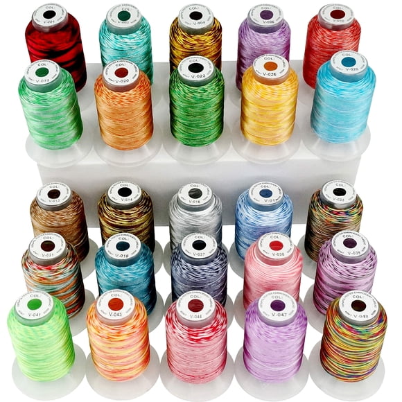 Kit de hilos para máquina de bordar New Brothread, 25 colores, 500 m