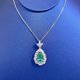 thumbnail image 2 of Collar Colgante de Aniversario de Piedra Preciosa con Diamantes de Alto Carbono de Turmalina Pera Paraiba en Plata Esterlina 925 Joyería Fina, 2 of 6