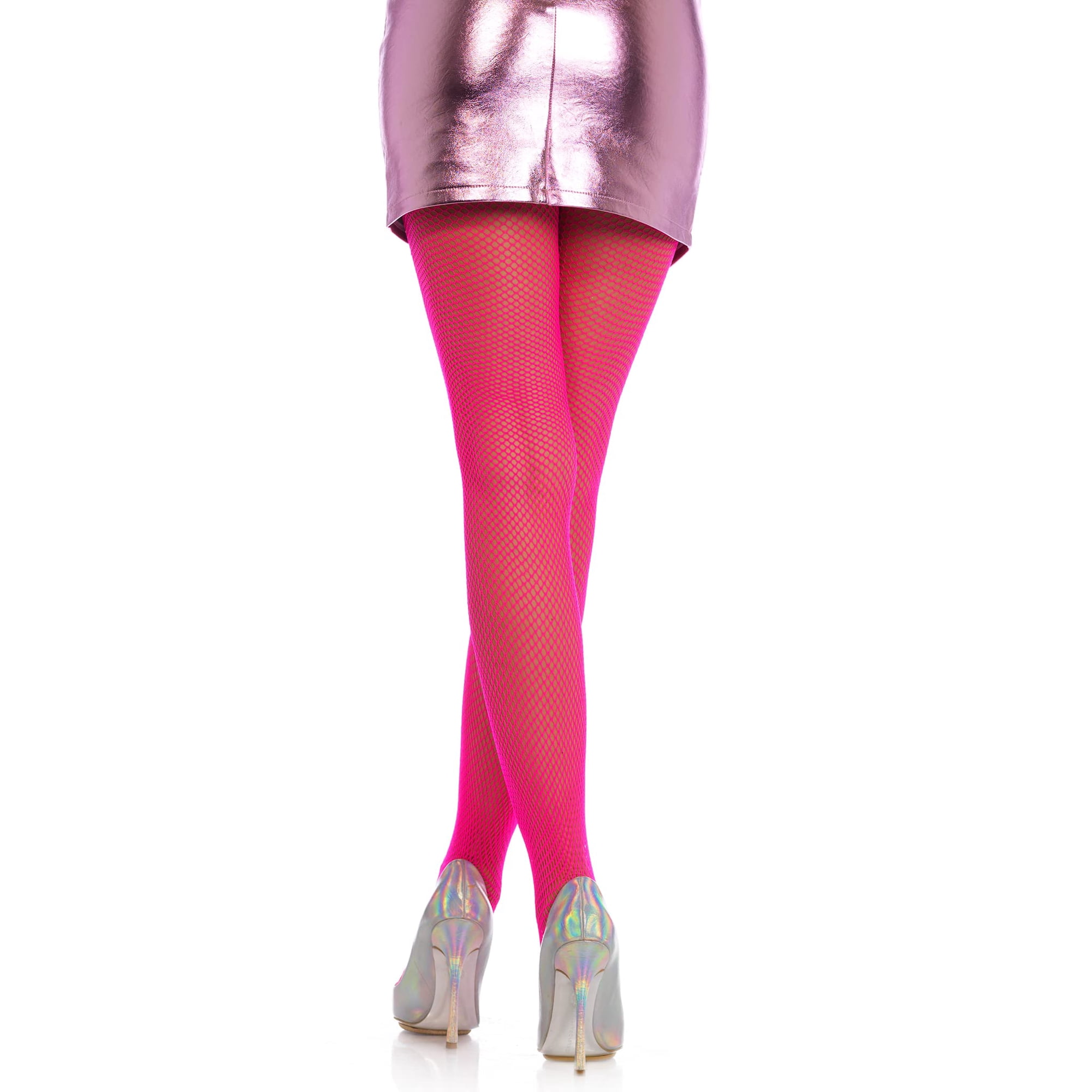 Mallas Fishnet Leg Avenue De Nailon Rosa Neón Para Mujer