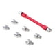 thumbnail image 2 of Juego de Llaves para Radios de Rueda de Moto, Herramienta de Reparación, 5.4mm-6.8mm, Rojo (Llave para Radios), 2 of 3