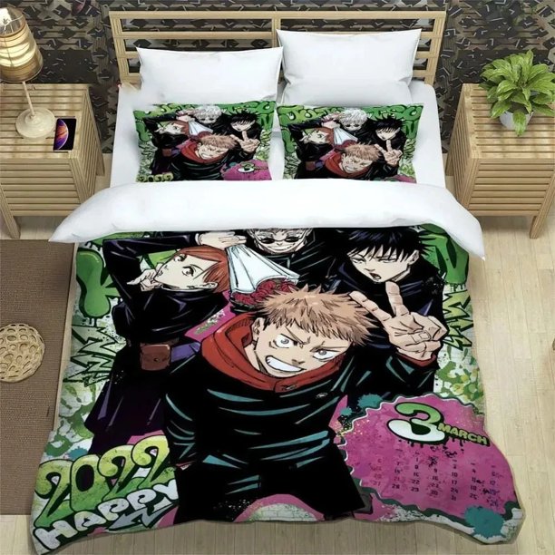 Jujutsu KaisenBedding Set Boys Girls Duvet Cover Pillowcase Bed boys Adult