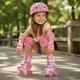 thumbnail image 1 of Patines Quad Extensibles Hook J-one Casco Protecciones Niños S 31-34 54 Mm Rosa, 1 of 3