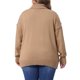 thumbnail image 5 of GRACE & GRANDEUR Conjuntos de Halloween Suéter de Cuello Alto para Mujer de Talla Grande Suave Jersey de Punto con Mangas Largas y Ajuste Relajado 2X Beige, 5 of 7