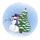 thumbnail image 5 of Pa?o redondo de Navidad para mesa de cocina de 120 cm Mu?eco de nieve, 5 of 5