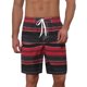thumbnail image 1 of Pantalones Cortos de Tabla de Playa con Bloque de Color y Rayas Estampadas con Cordón para Hombre INSPIRE CHIC 32 Rojo, 1 of 5