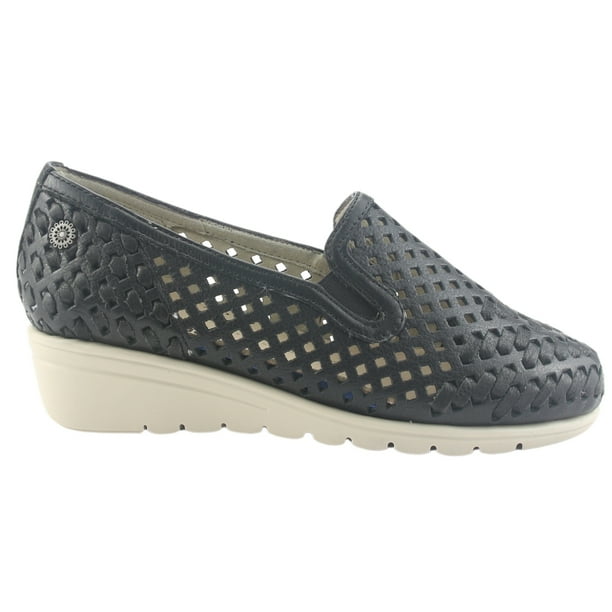 Zapato de Cuero Chalada Mujer Crose-1 Negro Casual