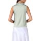 thumbnail image 3 of INSPIRE CHIC Top de Satén para Mujer Elegante sin Mangas con Cuello Simulado Plisado y Volantes, Blusa de Trabajo Sólida, Camiseta de Seda, Verde L Bean, 3 of 6
