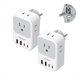 thumbnail image 1 of Adaptador de enchufe TESSAN tipo F PD de 20 W con 4 tomas de CA y 4 puertos USB, 1 of 7