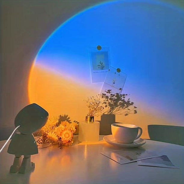 Sunset Light Atmosphere Sunset Sunset Projection Light Internet Celebrity Photo Photography Light Cute Robot Night Light Gift