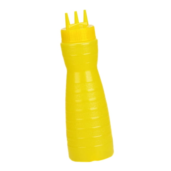 Botella De Ketchup 570 Ml Botellas De Ensalada Portátiles Para El Hogar Para Acampar Picnic Barbacoa 3 Agujeros Amarillo