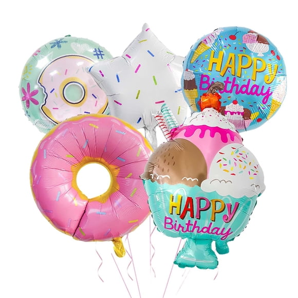 Globos De Helado Globos De Aluminio Versátiles Para Suministros De Fiesta De Cumpleaños Dulces Donut Rosa