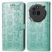 Funda Cartera Foxdock Para Nothing Phone 3A Pro , Flip Pu Con Relieve De Gatos Y Perros, Tarjetero Y Soporte