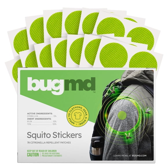Pegatinas repelentes de mosquitos BugMD Squito Stickers