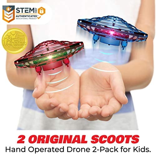 Force1 Scoot Duo Drone Operado a Mano para Niños o Adultos - 2pk Sensor de Movimiento Mano