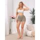 thumbnail image 2 of INSPIRE CHIC Bragas de Mujer de Cintura Alta Sin Costuras con Banda de Letras en la Cintura Control de Abdomen Panties Elásticos S Marrón, 2 of 5