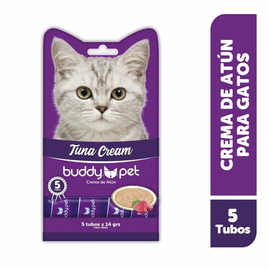 Puré Cremoso Gato Adulto Sabor Atún Sachet 70 g Buddy Pet