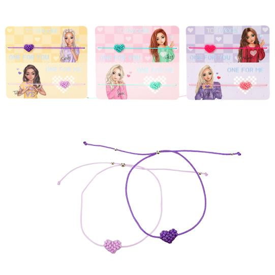 Set De Pulseras De Corazón Textil Mejores Amigas Topmodel