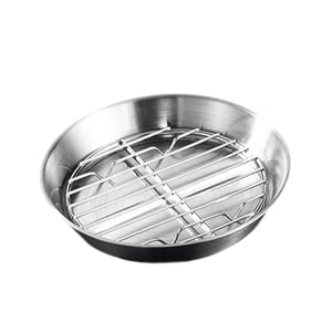 Bothyi - Juego De Bandeja Y Rejilla Para Asar, Para Horno, Barbacoa, Carne Y Mariscos, 16 Cm