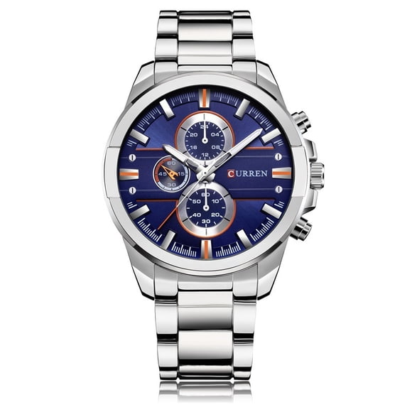 Reloj Curren 8274 para hombre impermeable de acero inoxidable azul