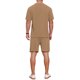 thumbnail image 3 of INSPIRE CHIC Conjunto de 2 Piezas para Hombre: Camiseta de Cuello Redondo con Textura Casual y Pantalones Cortos M Marrón, 3 of 6