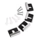 thumbnail image 3 of 4 Piezas Clips De Espejo De Acero Inoxidable Clips De Retención Pesados Para Montaje En Pared Negro Plata S, 3 of 5