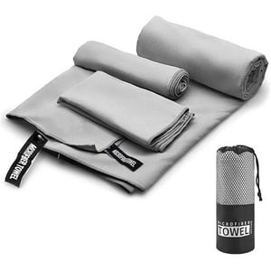 Veat00L - Set De 3 Toallas De Microfibra De Secado Rápido Para Deportes Y Gimnasio (76 * 152 Cm + 40 * 80 Cm + 38 * 38 Cm)