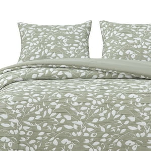 Hebra - Cobertor Jacquard King Hojas Verde