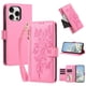 thumbnail image 1 of Funda Billetera Floral en Relieve iphone15 pro con Tarjetero y Cremallera Rosa, 1 of 6