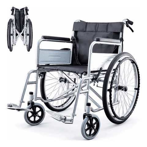 Nanofort - Silla De Ruedas Llanta Maciza Todo Terreno Plegable Uso Rudo