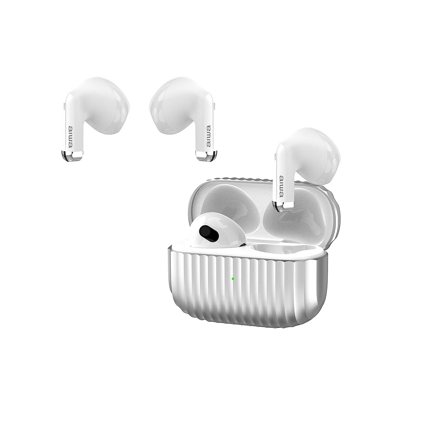 Audífonos Bluetooth Inalámbricos Aiwa Awtwsgm1 4,5 Hrs Ipx4 Gris Metálico