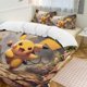 thumbnail image 1 of Pikachu Bed Duvet Cover Funny Anime Cartoon Bedding Sets Lightweight 3 Piece Comforter Sets, 1 of 5