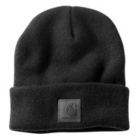 Parche Tonal Beanie Carhartt Para Hombre, Negro, 100% Acrílico