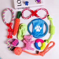 Genérico - Set De 10 Juguetes Mascotas Perro Bola, Cuerdas, Nudos
