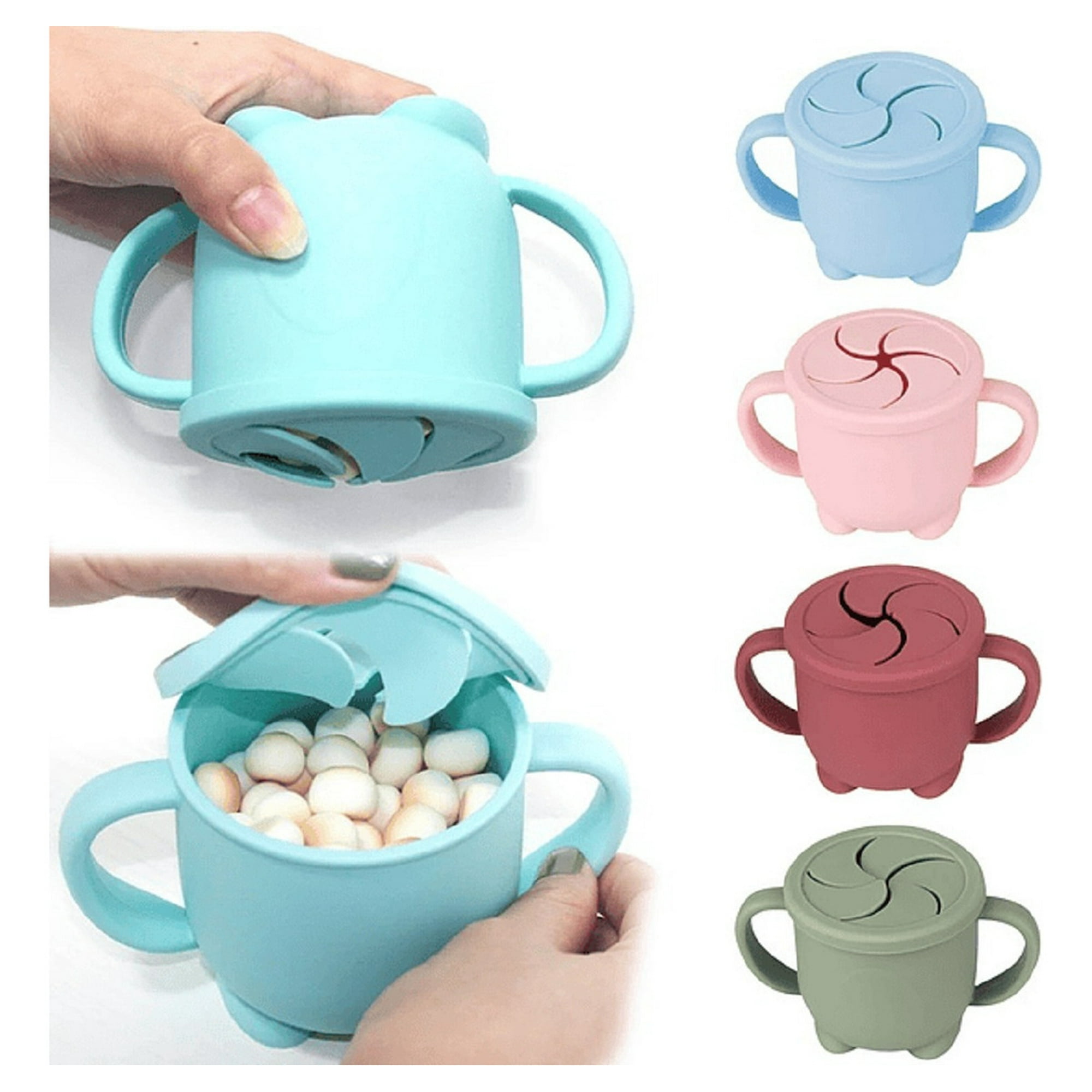 Genérico - Set 2 Vasos Silicona Almacenamiento Alimentos Bebes Lau