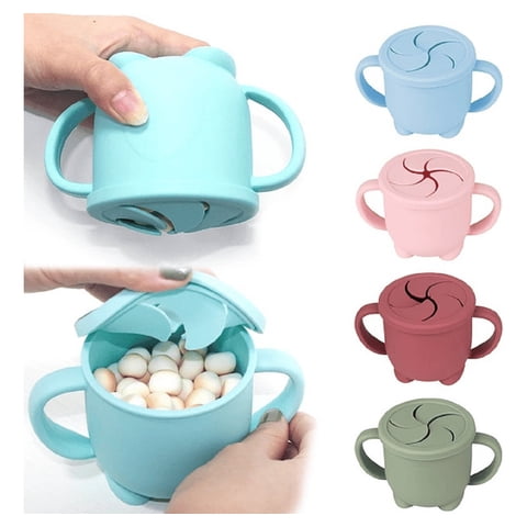 Genérico - Set 2 Vasos Silicona Almacenamiento Alimentos Bebes Lau