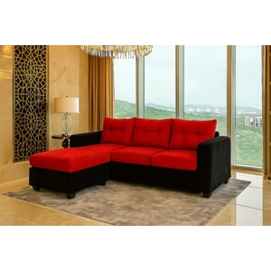 Jerkhome - Seccional Richter Felpa Bicolor Negro Rojo