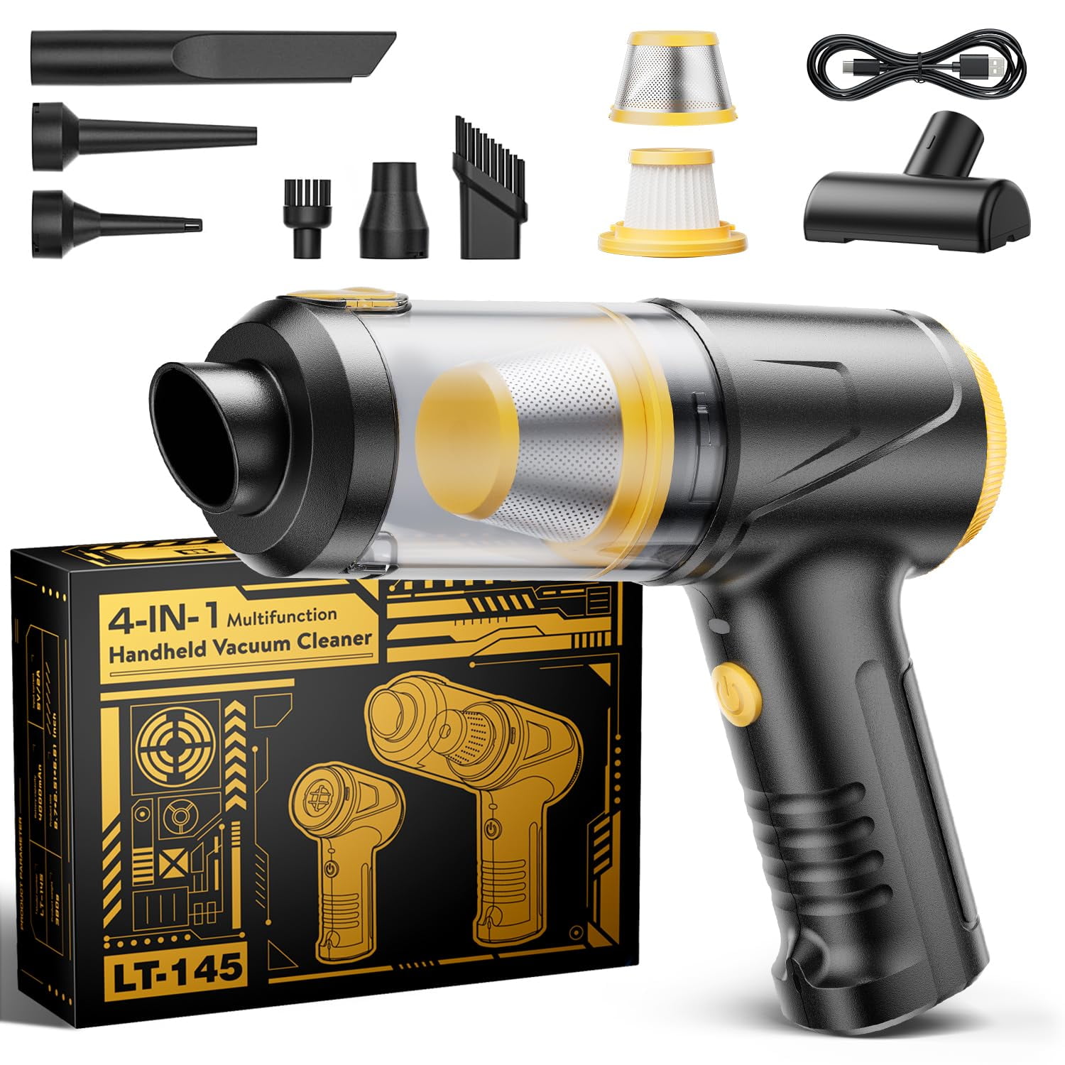 Aspirador De Mano Svoko 21000pa De Succión Con Motor Sin Escobillas