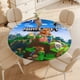 thumbnail image 4 of Minecraft-theme Fitted Round Tablecloths Elastic Edged Table Covers Waterproof Table Cloth for Kitchen Holiday Party Tables Decor 150cm, 4 of 6