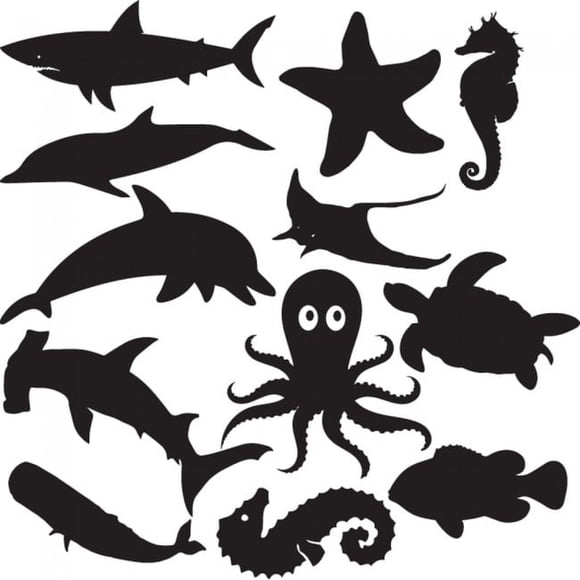 Decomural Under The Sea Shark Fish Set WS-33242