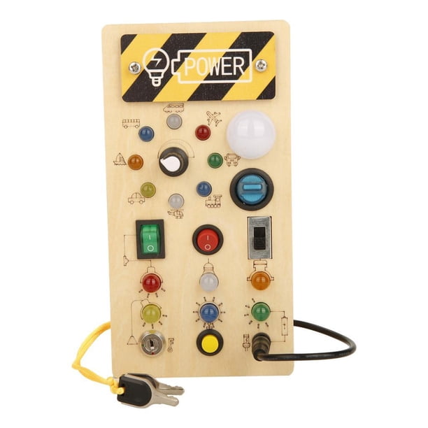 Busy Board De Madera Con 20 Actividades – Juguete Educativo Para Habilidades Motoras Y Coordinación