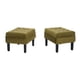 thumbnail image 2 of Set Poufs Wood 2 Cuerpos Felpa Verde Musgo, 2 of 6