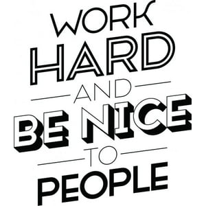 Rienda Libre Graphics - Decomural Work Hard Be Nice Classroom Ws-46391