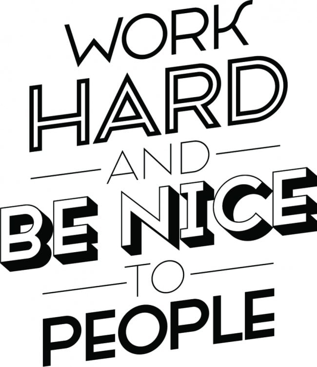 Rienda Libre Graphics - Decomural Work Hard Be Nice Classroom Ws-46391